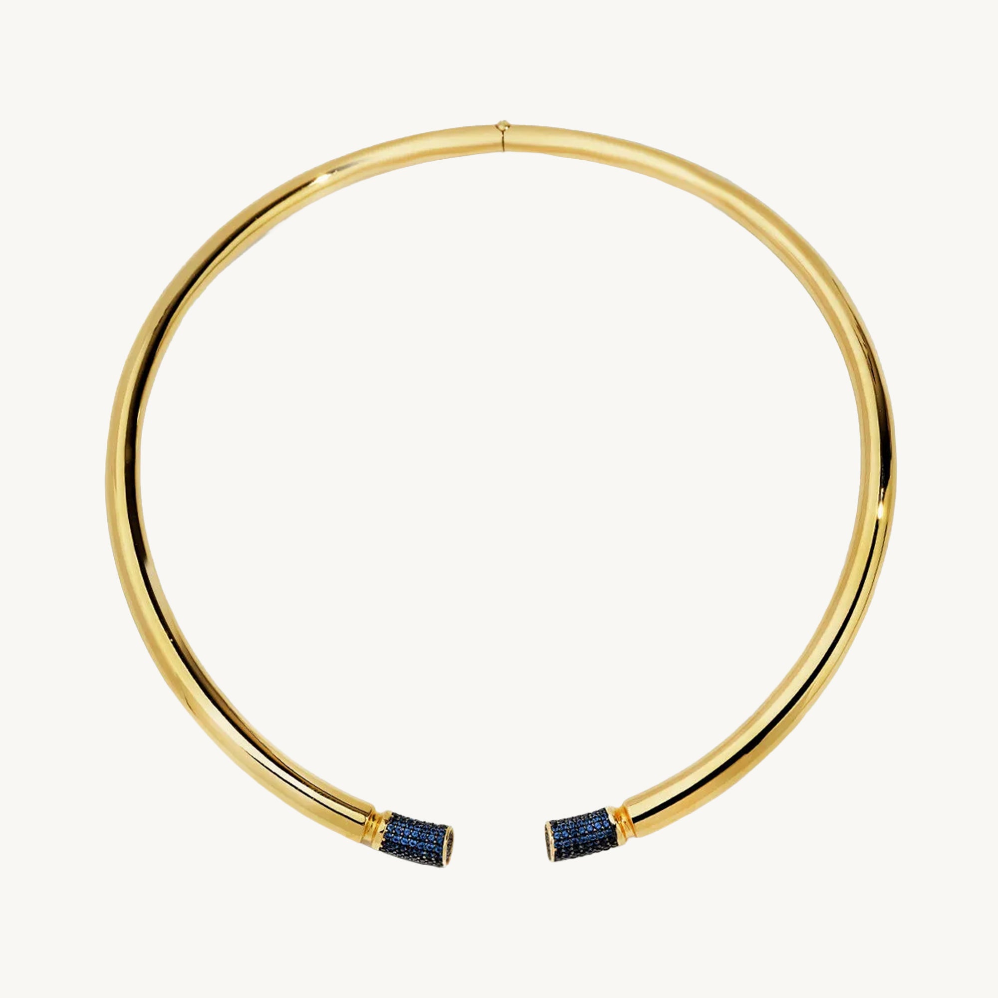 Regold Vega 14 Ayar Altın Gece Mavisi Taşlı Choker Kolye