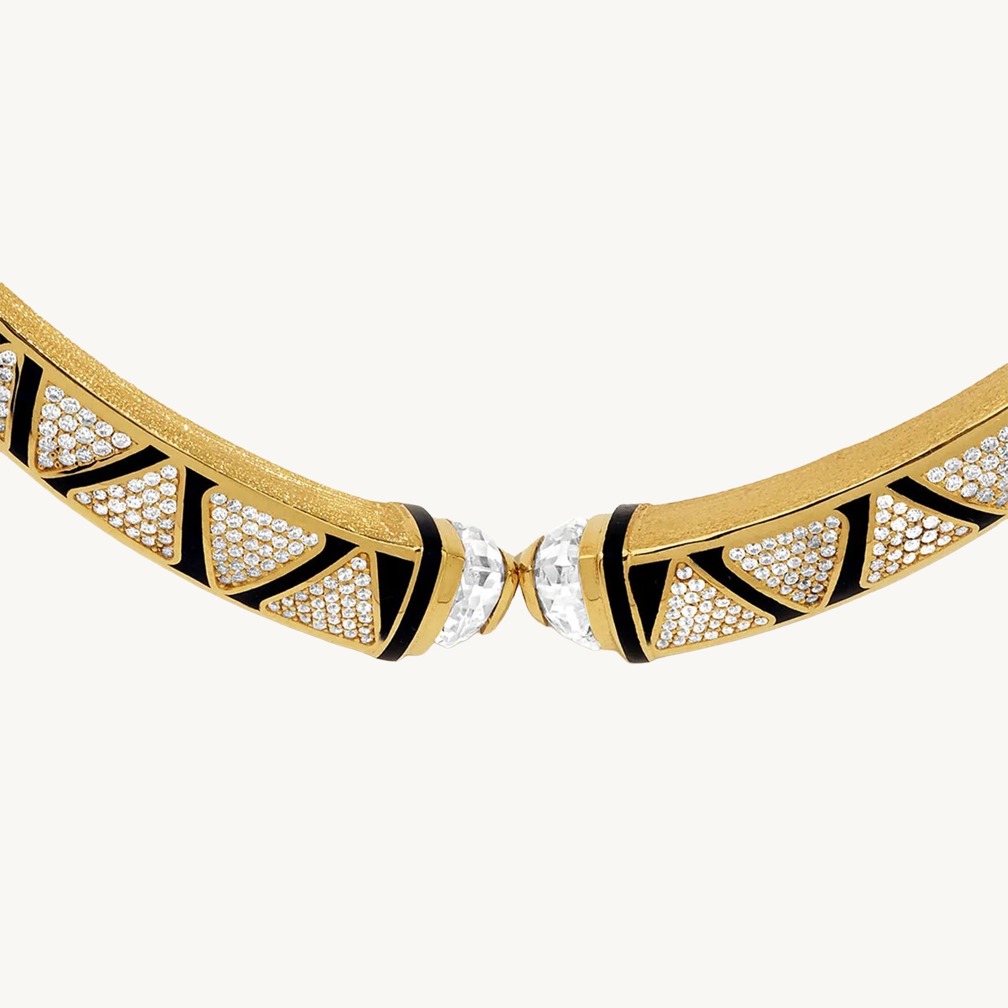 Regold 14 Ayar Altın Siyah Mine Detaylı Choker Kolye