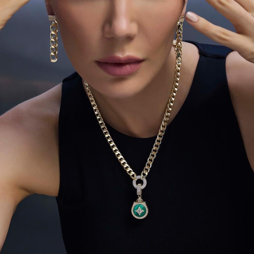 Ema Beş Taşlı Madalyon Charm