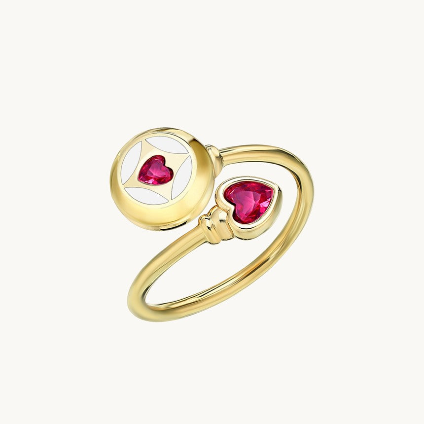 Cetaş Kozmos Yüzük Çift Taşlı Yüzük