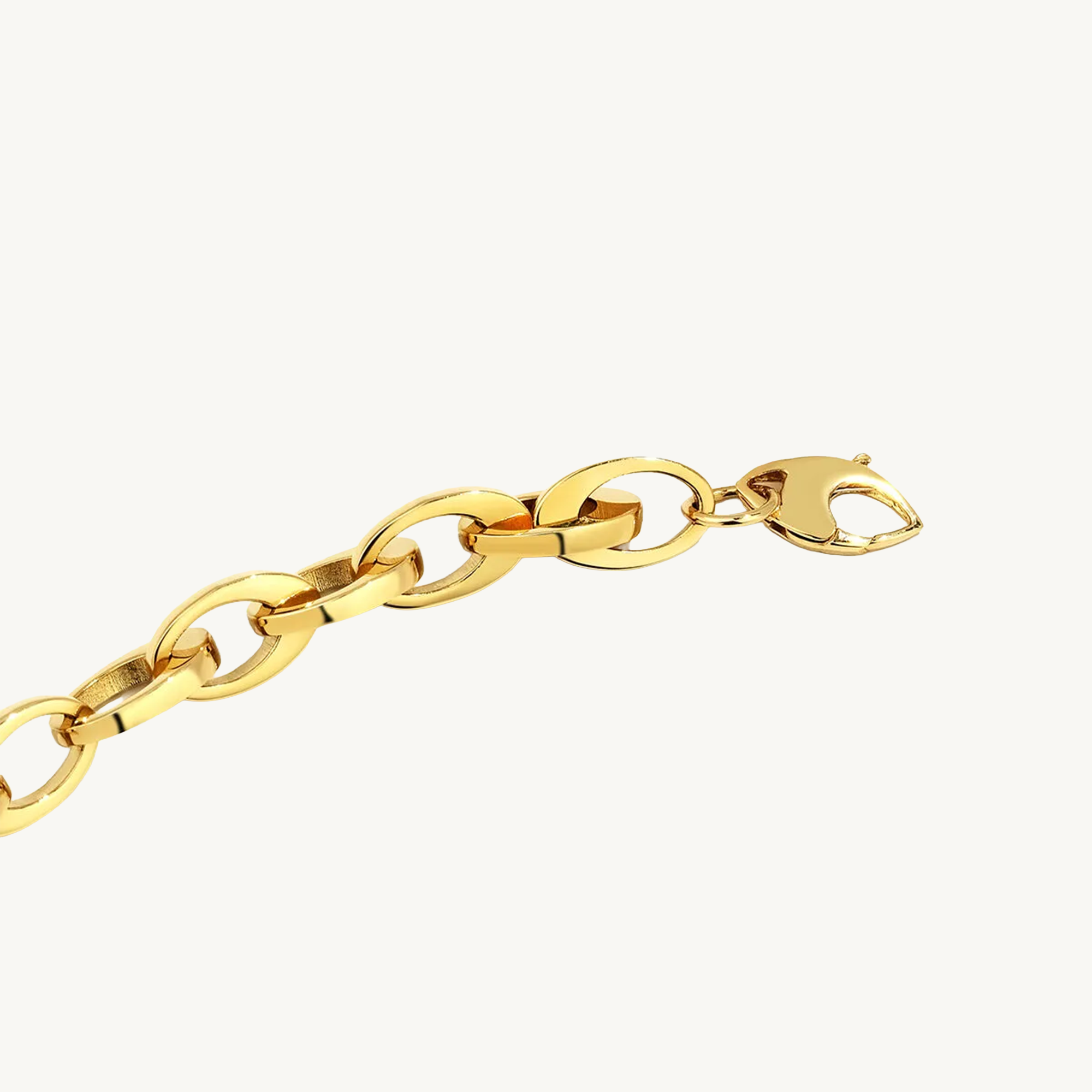 Regold Oval İri Zincir Bileklik