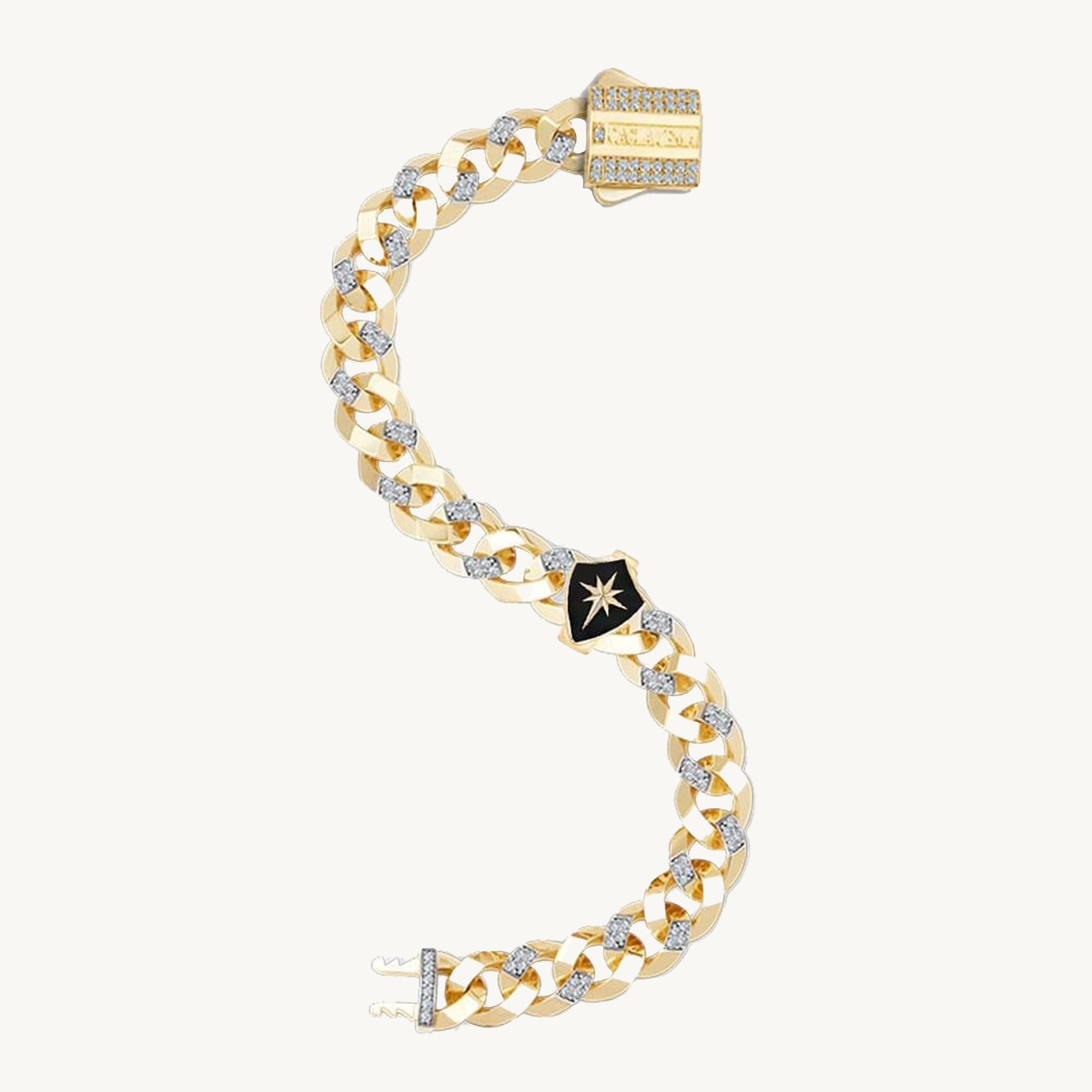 Siyah Kalkan 9mm Bileklik Charm