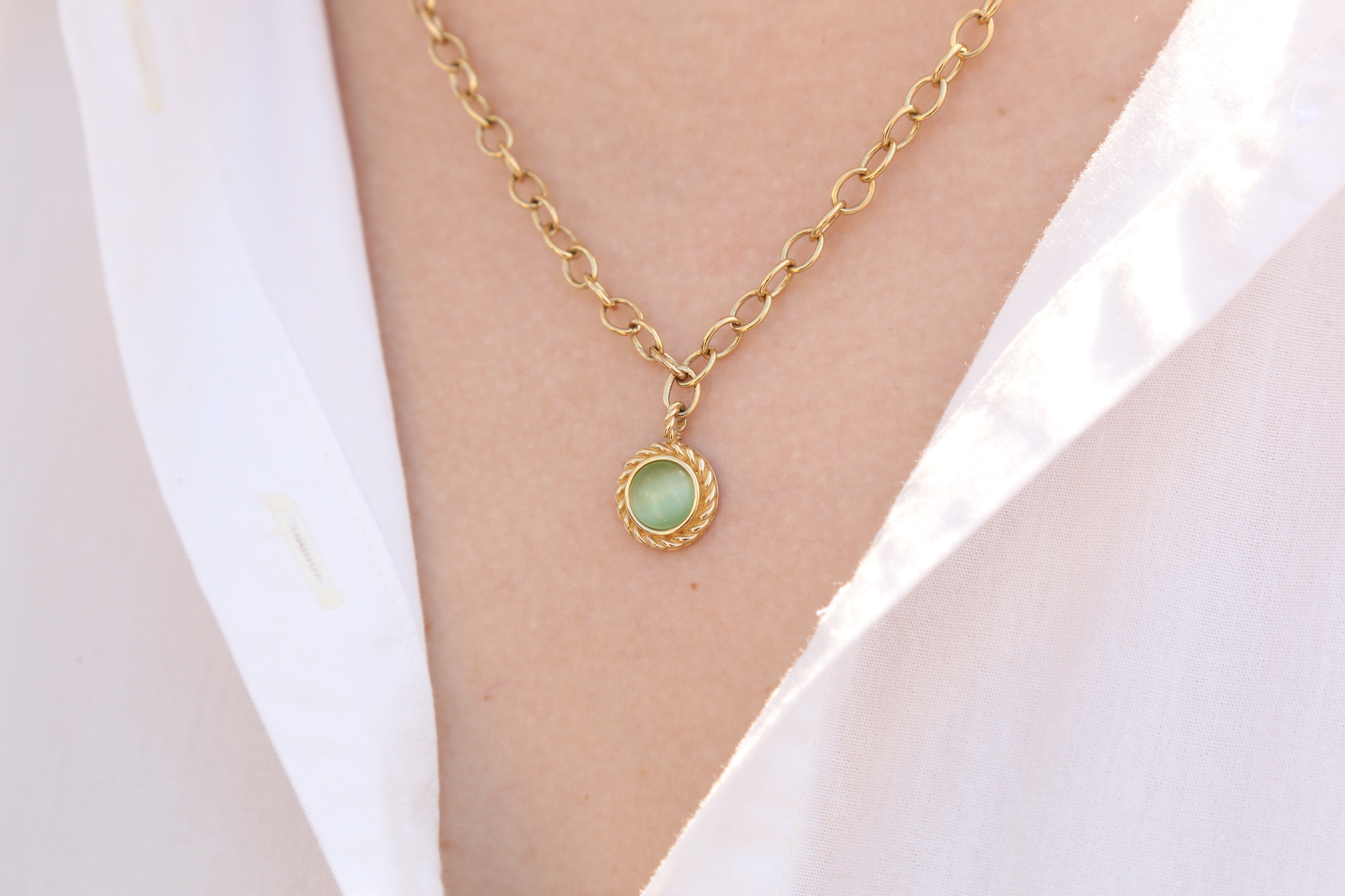 Opal Taşlı Kolye